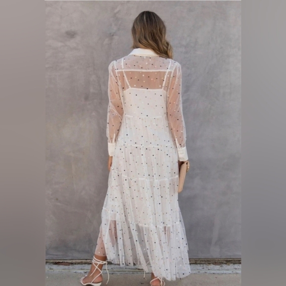 English Factory White Ruffled Tiered Dress Size S - Picture 3 of 14